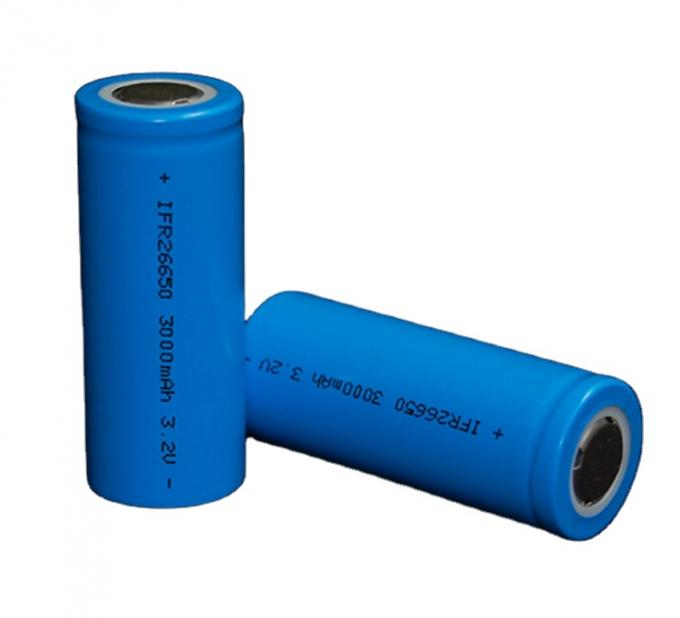 Solar Rechargeable Cylindrical LFP 26650 Lifepo4 Battery Cell 3.2V 3300mah 3400mah 0