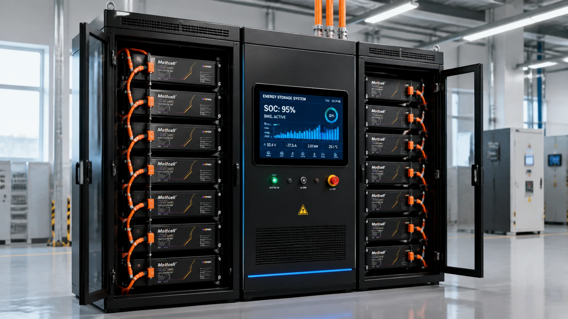 Modular 12v 280ah for energy storage system and commercial industrial solar microgrid integration with smart BMS telemetry