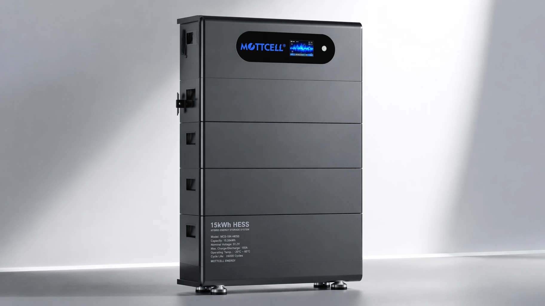 Heavy-duty customized 15kwh HESS lithium battery pack tower with premium prismatic cells by Mottcell factory